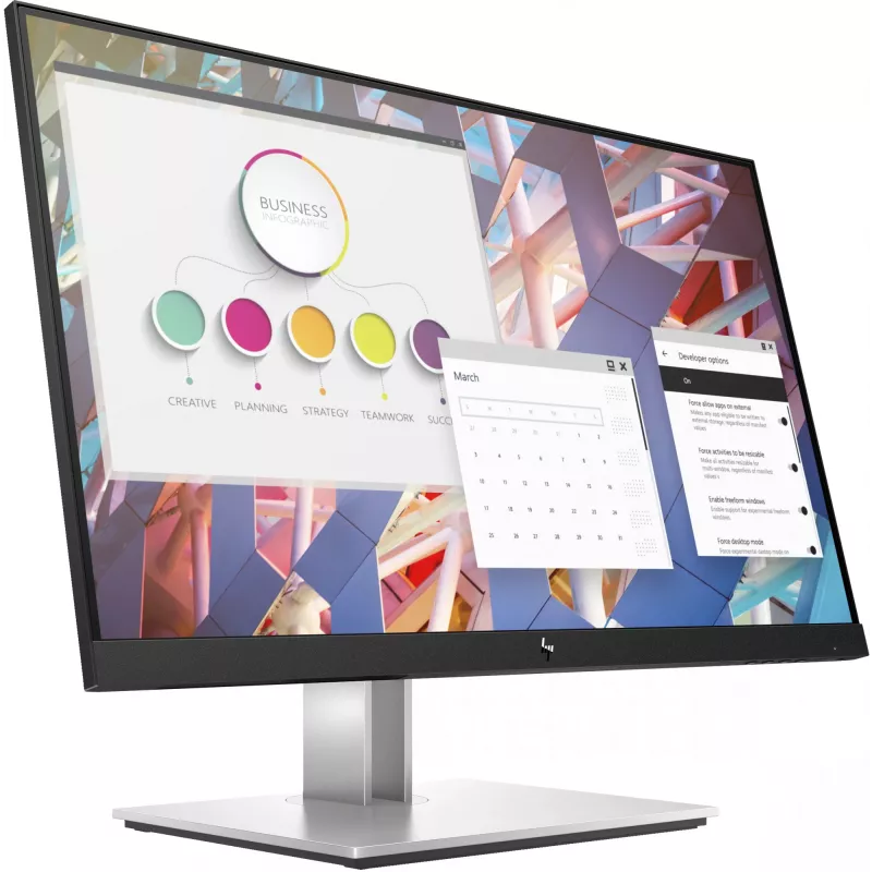 Monitor HP E-Series E24 G4 FHD, 60,5 cm (23,8 cala), 1920 x 1080 pikseli, Full HD, LCD, 5 ms, Czarny