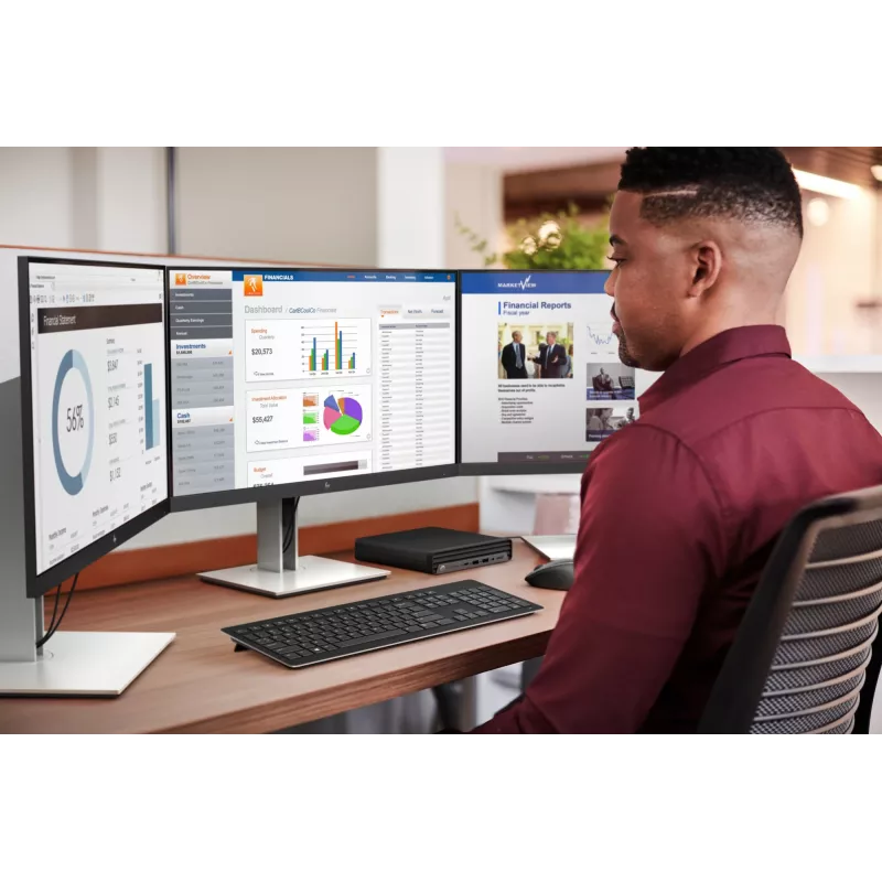 Monitor HP E-Series E24 G4 FHD, 60,5 cm (23,8 cala), 1920 x 1080 pikseli, Full HD, LCD, 5 ms, Czarny