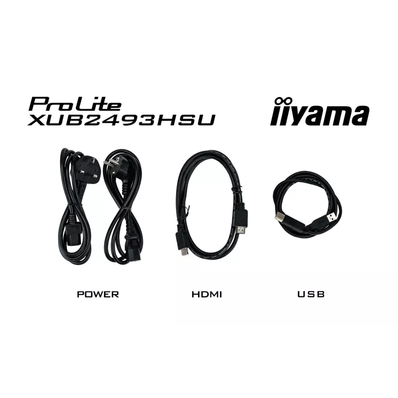 Monitor komputerowy iiyama ProLite XUB2493HSU-B6 60,5 cm (23,8 cala) 1920 x 1080 pikseli Full HD LED Czarny