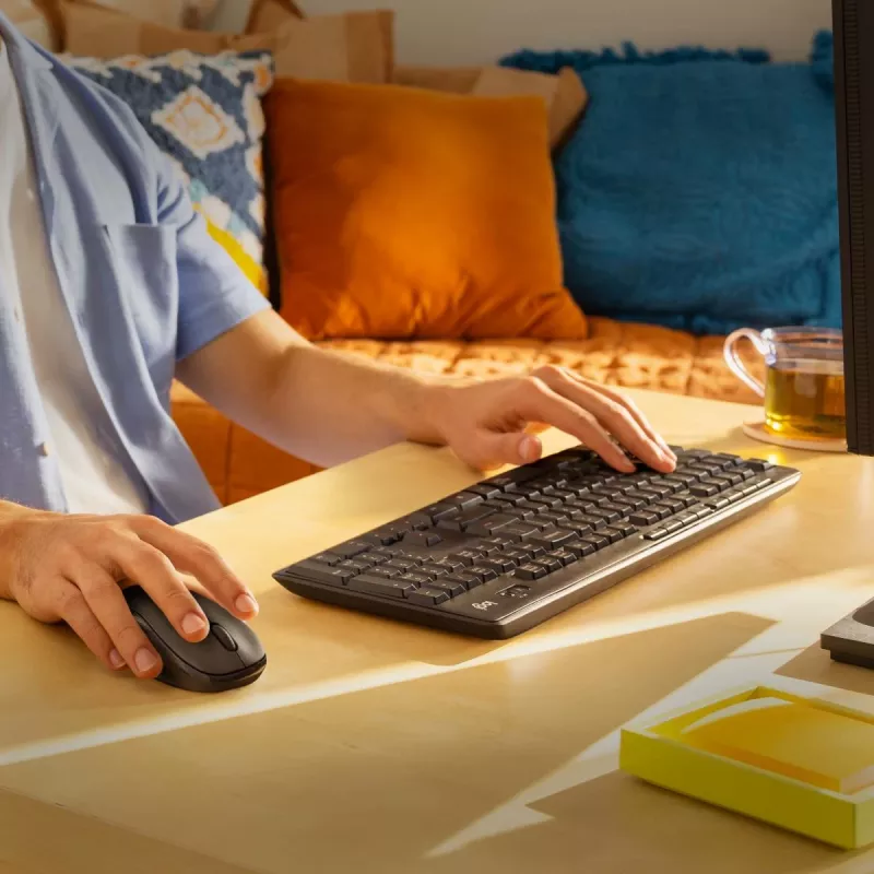 LOGITECH MK295 Bezprzewodowy zestaw cichej klawiatury i myszy - Grafit - Qwertz Swiss/Lux