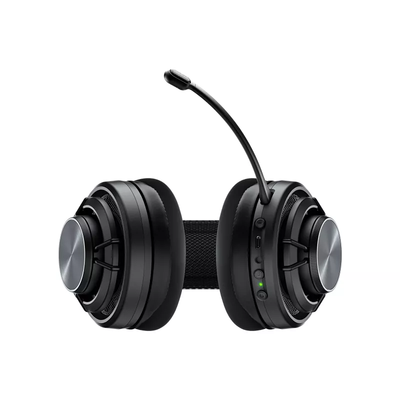 Bezprzewodowy zestaw słuchawkowy do gier PC Turtle Beach Atlas Air Wireless Open Back z 24-bitowym dźwiękiem hi-fi, studyjnym mikrofonem, pływającą muszlą, poduszkami z pianki memory i łącznością Bluetooth dla PC