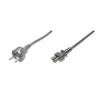 DIGITUS Przewód zasilający, CEE 7/7 (Typ-F) - C5 M/F, 75 cm H05VV-F3G 0,75 mm² czarny