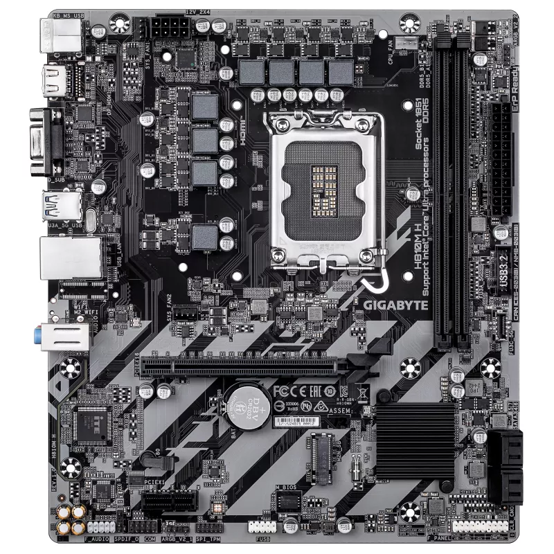 Płyta główna GIGABYTE H810M H Micro ATX, chipset Intel H810, LGA 1851, DDR5, 2x DIMM do 128 GB, PCIe 4.0, HDMI 2.1