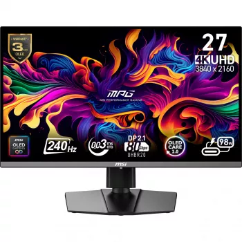 Monitor komputerowy MSI MPG 272URXDE QD-OLED 67,3 cm (26,5 cala) 3840 x 2160 pikseli 4K Ultra HD Czarny
