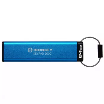 Kingston Technology IronKey 64GB USB-C Keypad 200C, FIPS 140-3 Lvl 3 AES-256