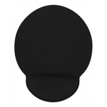 Podkładka pod nadgarstek z żelem i podkładka pod mysz Manhattan, czarna, 241 × 203 × 40 mm, antypoślizgowa podstawa, dożywotnia gwarancja, opakowanie detaliczne