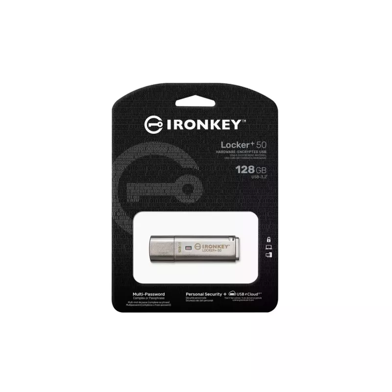 Kingston Technology IronKey 128 GB IKLP50 AES USB, z szyfrowaniem 256-bitowym