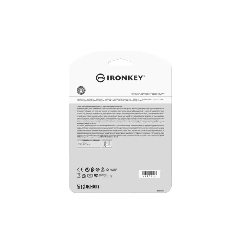 Kingston Technology IronKey 128 GB IKLP50 AES USB, z szyfrowaniem 256-bitowym