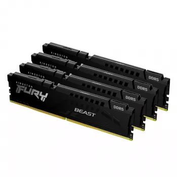 Kingston Technology FURY Beast 64GB 6000MT/s DDR5 CL40 DIMM (zestaw 4 sztuk) Czarny XMP