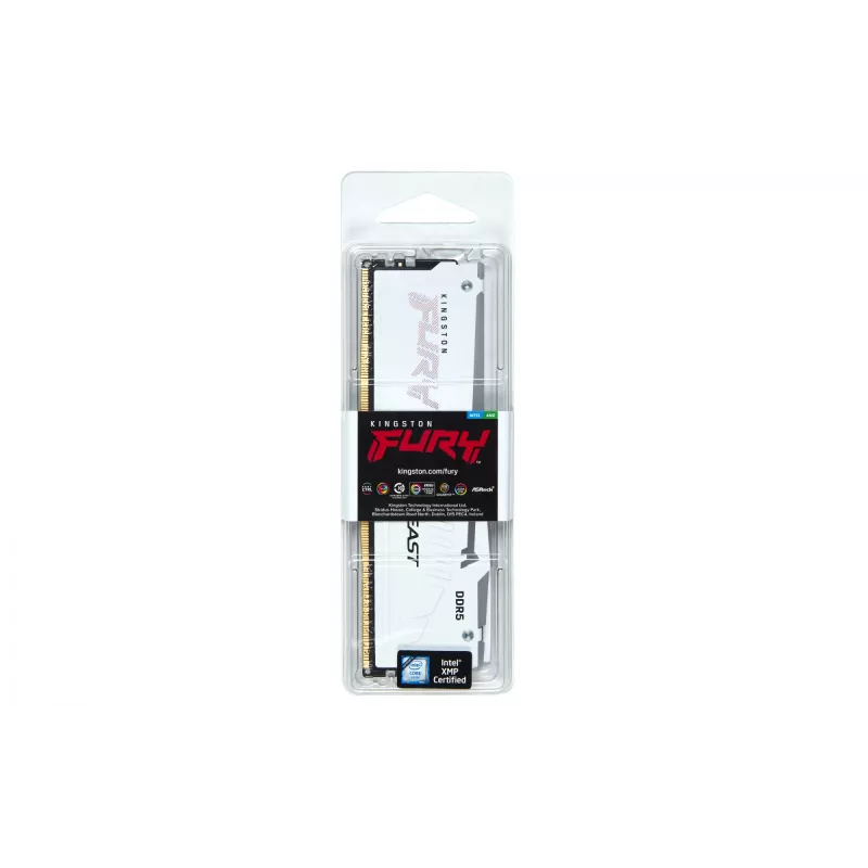 Kingston Technology FURY Beast 32GB 6000MT/s DDR5 CL30 DIMM biały RGB EXPO