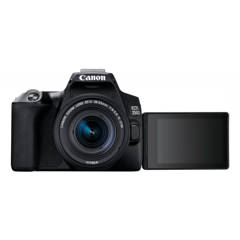 Canon EOS 250D+EF-S 18-55mm Zestaw lustrzanki SLR 24,1 MP CMOS 6000 x 4000 pikseli Czarny