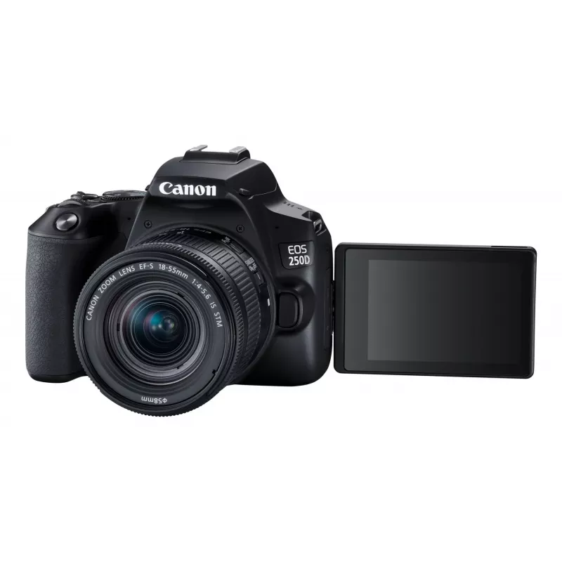 Canon EOS 250D+EF-S 18-55mm Zestaw lustrzanki SLR 24,1 MP CMOS 6000 x 4000 pikseli Czarny