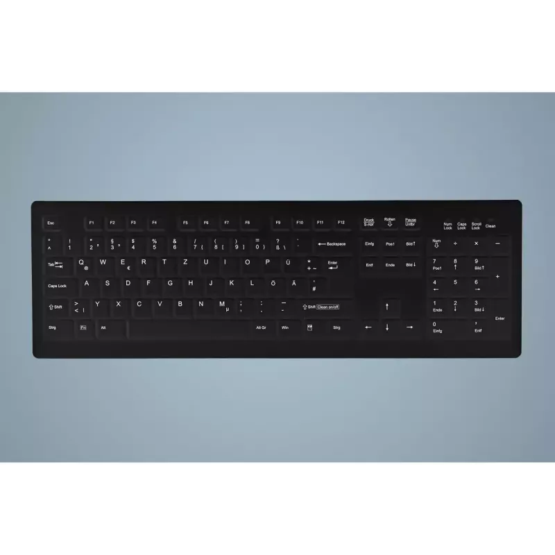 Klawiatura Contour Design Active Key AK-C8100 medyczna RF bezprzewodowa QWERTZ niemiecka czarna