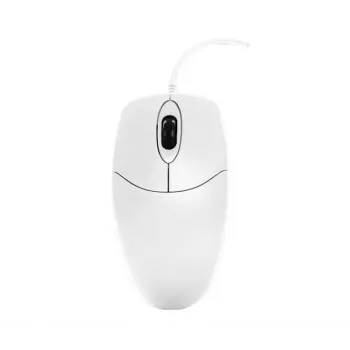 Mysz Contour Design Active Key Contour Washable IP68 z kółkiem przewijania, przewodowa, biała PMJ1
