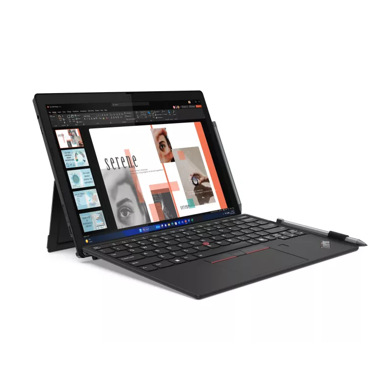 Lenovo ThinkPad X12 Detachable Gen 2 Intel Core Ultra 5 134U Hybrid (2-w-1) 31,2 cm (12,3 cala) dotykowy Full HD+ 16 GB LPDDR5x-SDRAM 512 GB SSD Wi-Fi 6E (802.11ax) Windows 11 Pro niemiecki czarny
