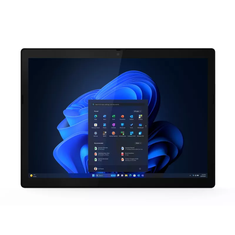 Lenovo ThinkPad X12 Detachable Gen 2 Intel Core Ultra 5 134U Hybrid (2-w-1) 31,2 cm (12,3 cala) dotykowy Full HD+ 16 GB LPDDR5x-SDRAM 512 GB SSD Wi-Fi 6E (802.11ax) Windows 11 Pro niemiecki czarny