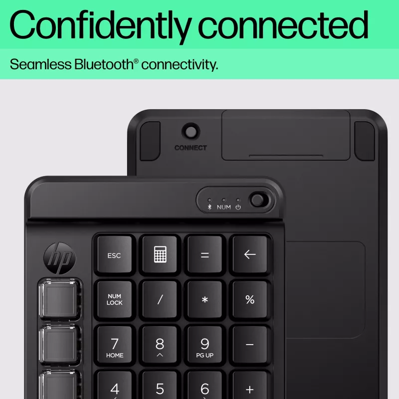 HP 435 Programowalna Klawiatura Numeryczna Bezprzewodowa, Bluetooth, Czarna