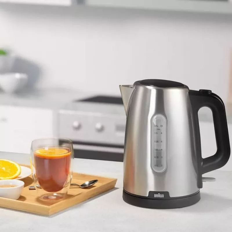 Braun PurShine WK102AI-WK1500BK czajnik elektryczny 1,7 l 2200 W Czarny, stal nierdzewna