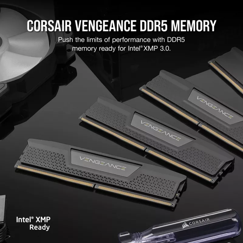 CORSAIR Memory 32 GB (2x16 GB) DDR5 DRAM 6000 MT/s CL36 AMD EXPO i Intel XMP Zestaw pamięci Vengeance