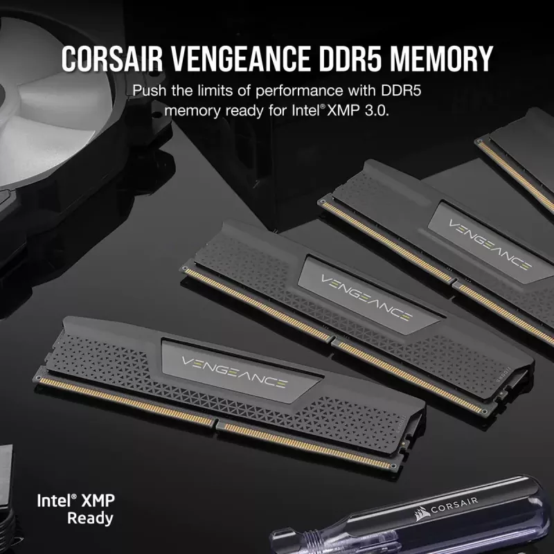 CORSAIR Memory 32 GB (2 x 16 GB) DDR5 DRAM 7200 MT/s CL34 zestaw pamięci Vengeance — czarny