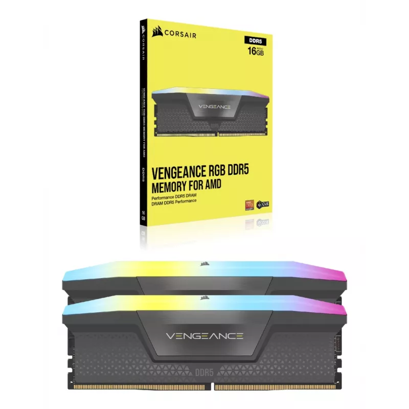 Pamięć CORSAIR 64 GB (2x32 GB) DDR5 DRAM 5200 MT/s CL40 AMD Expo i Intel XMP Zestaw Pamięci Vengeance RGB