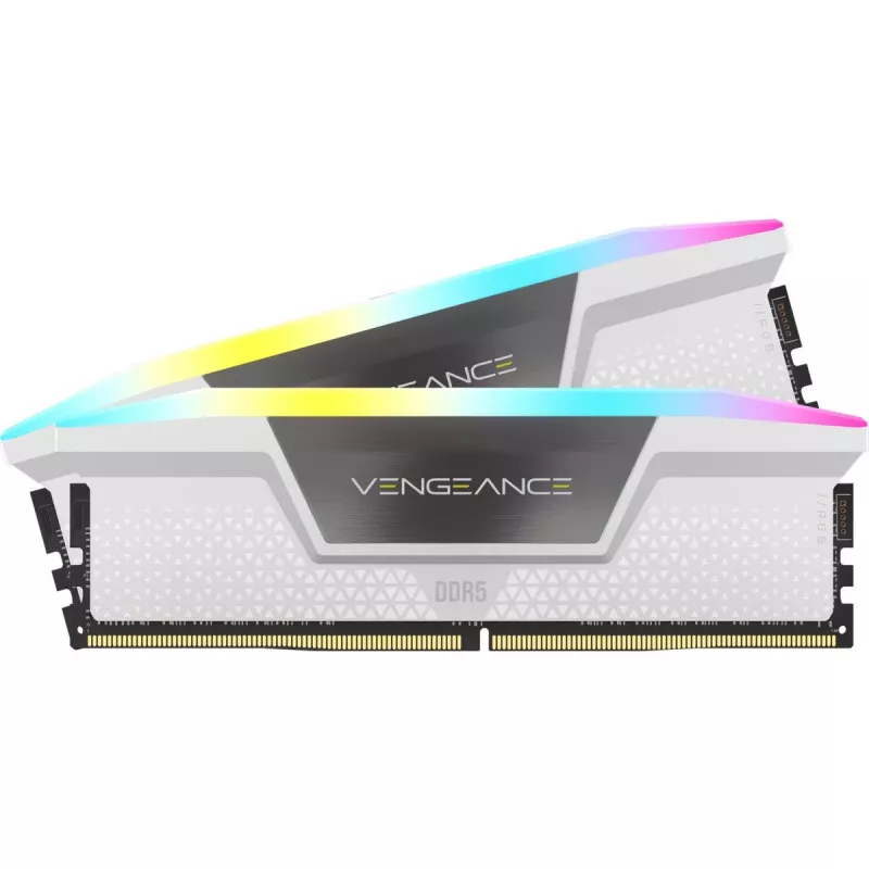 CORSAIR Memory 64GB DDR5 (2x32GB) Dram 5200MT/s CL40 Memory Kit Vengeance RGB biały