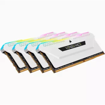 Zestaw pamięci CORSAIR 64GB DDR4 (4 x 16GB) DRAM 3200MHz C16 Vengeance RGB Pro SL Biały