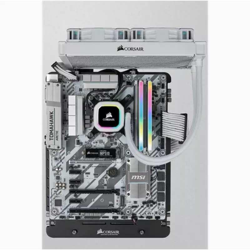 Zestaw pamięci CORSAIR 64GB DDR4 (4 x 16GB) DRAM 3200MHz C16 Vengeance RGB Pro SL Biały