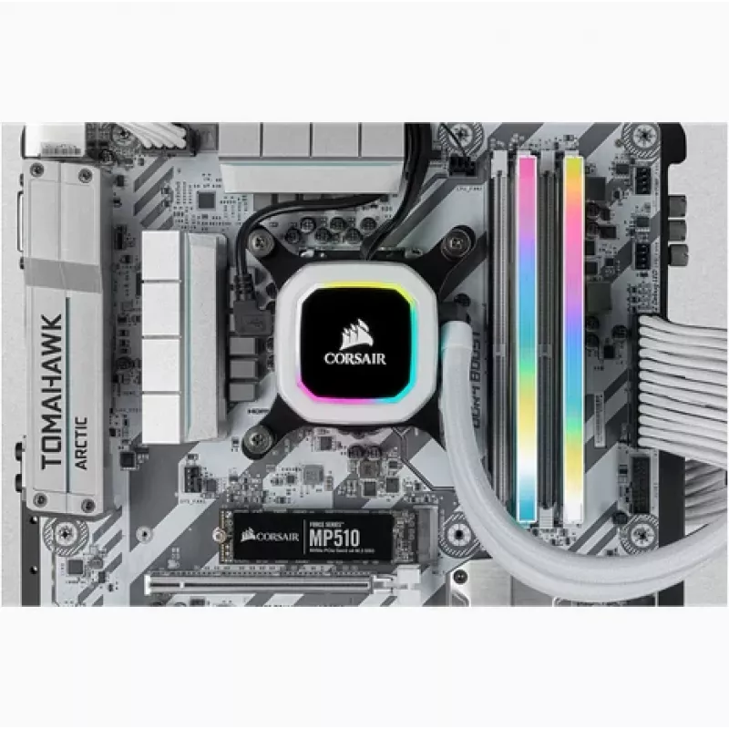 Zestaw pamięci CORSAIR 64GB DDR4 (4 x 16GB) DRAM 3200MHz C16 Vengeance RGB Pro SL Biały