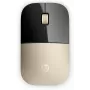 Bezprzewodowa myszka HP Z3700 Gold, oburęczna, optyczna, RF, 1200 DPI, złota