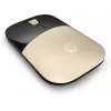 Bezprzewodowa myszka HP Z3700 Gold, oburęczna, optyczna, RF, 1200 DPI, złota