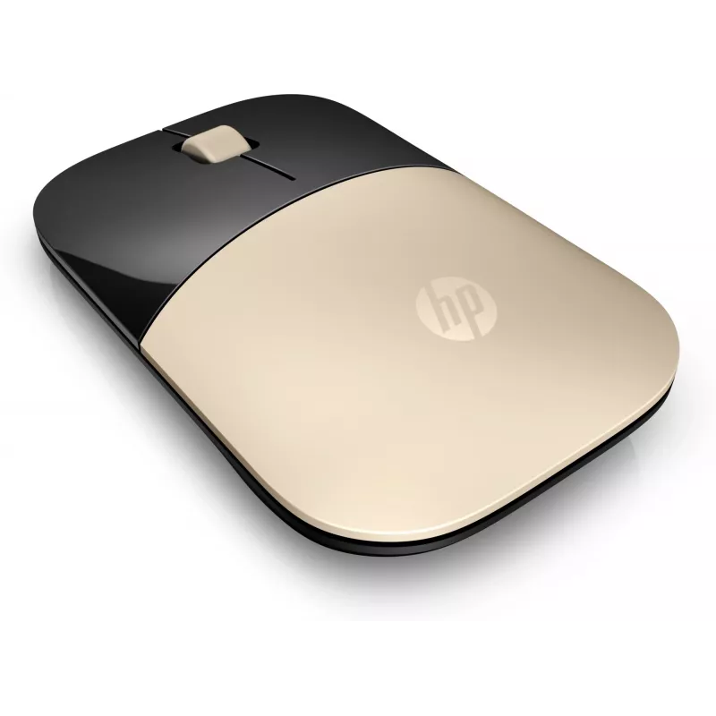 Bezprzewodowa myszka HP Z3700 Gold, oburęczna, optyczna, RF, 1200 DPI, złota
