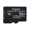 Kingston Technology 64 GB microSDXC Industrial C10 A1 pSLC + adapter SD