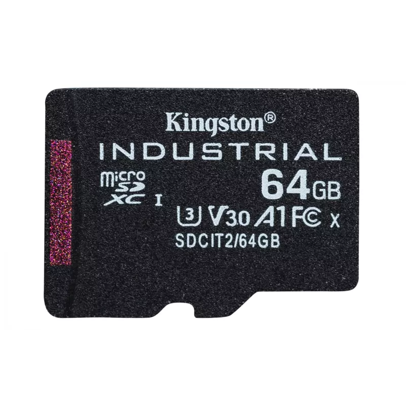 Kingston Technology 64 GB microSDXC Industrial C10 A1 pSLC + adapter SD