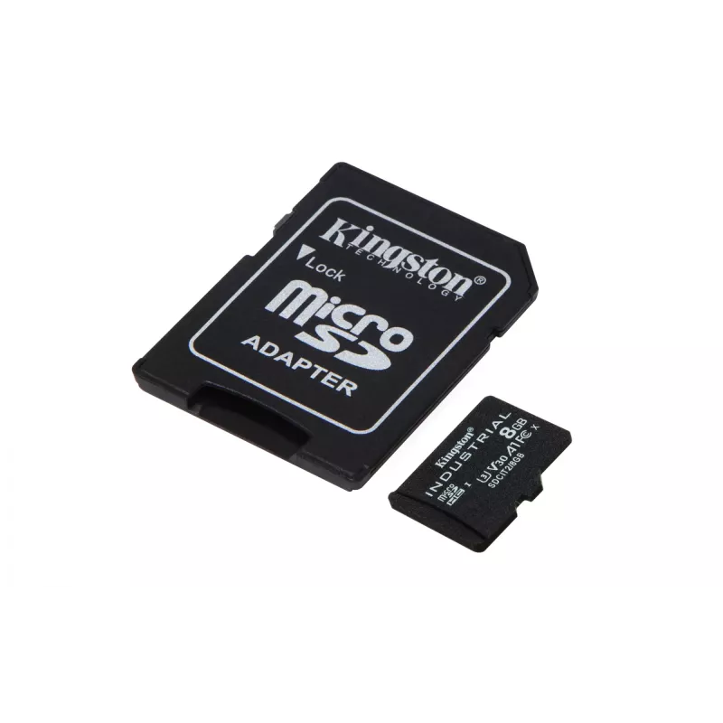 Kingston Technology 8GB microSDHC Industrial C10 A1 pSLC Card + SD Adapter