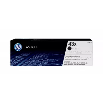 Oryginalny toner HP 43X o wysokiej wydajności, czarny, do drukarek LaserJet, 30000 stron, czarny, 1 szt.