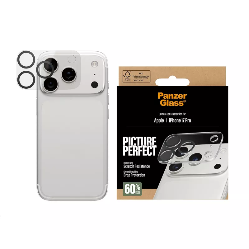 Ochrona obiektywu aparatu PanzerGlass iPhone 17 Pro Scratch Shock Resistant