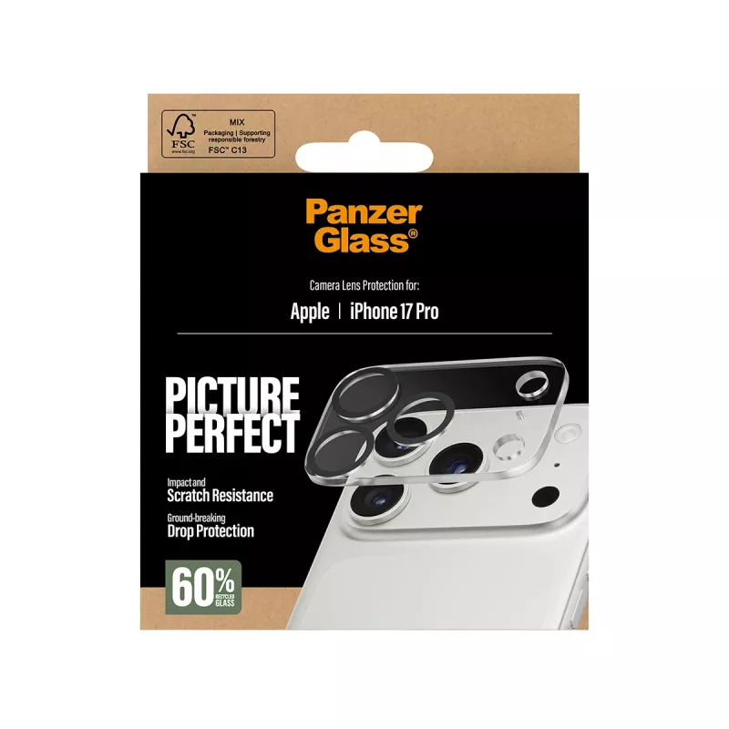 Ochrona obiektywu aparatu PanzerGlass iPhone 17 Pro Scratch Shock Resistant