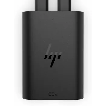 HP 600Q7AA ładowarka do laptopa GaN USB-C 65 W, 2× USB-C, 20 V, czarna