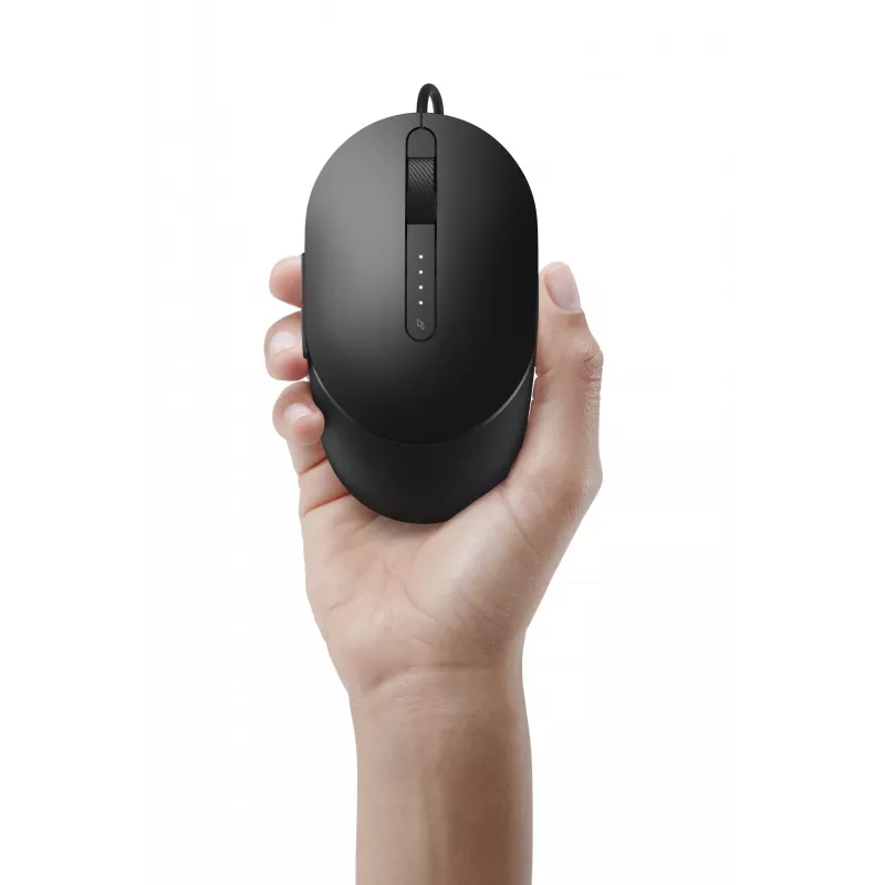 Mysz przewodowa DELL Pro - MS3220 - Czarna, oburęczna, laserowa, USB Type-A, 3200 DPI, 2 ms, czarna