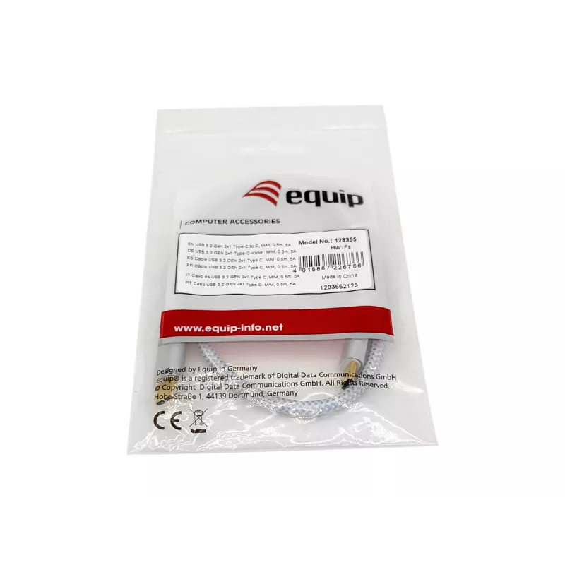 Equip USB 3.2 Gen 2 Type-C na C, M/M, 1 m, 5A