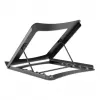Podstawka pod laptopa i tablet Manhattan, regulowana (5 pozycji), odpowiednia dla wszystkich tabletów i laptopów do 15,6 cala, przenośna i lekka, stalowa, czarna, dożywotnia gwarancja
