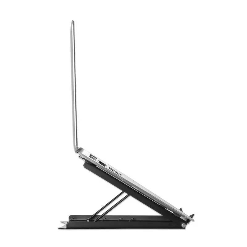 Podstawka pod laptopa i tablet Manhattan, regulowana (5 pozycji), odpowiednia dla wszystkich tabletów i laptopów do 15,6 cala, przenośna i lekka, stalowa, czarna, dożywotnia gwarancja