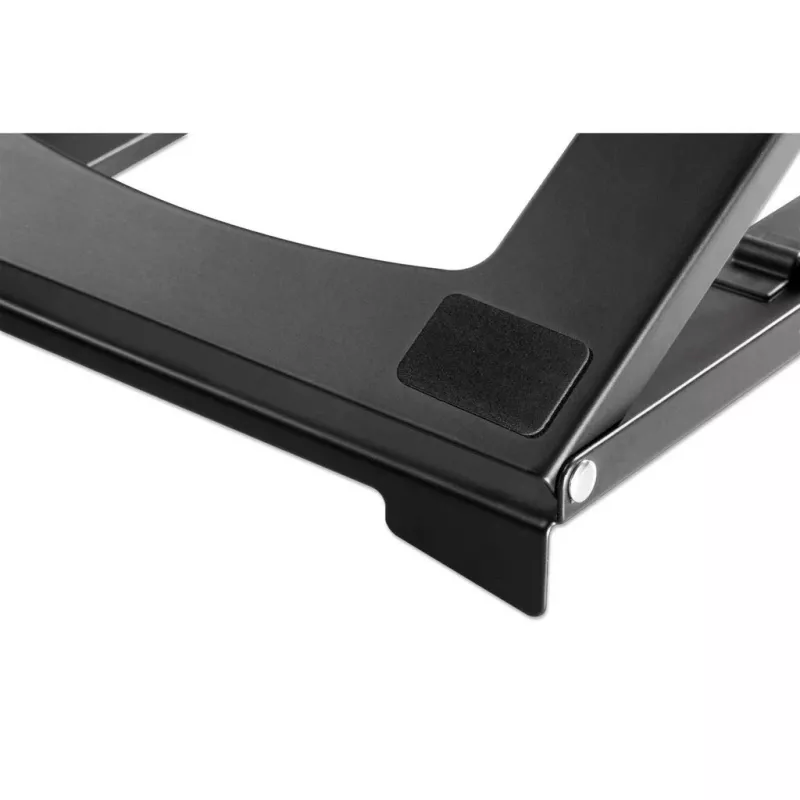 Podstawka pod laptopa i tablet Manhattan, regulowana (5 pozycji), odpowiednia dla wszystkich tabletów i laptopów do 15,6 cala, przenośna i lekka, stalowa, czarna, dożywotnia gwarancja