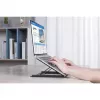 Podstawka pod laptopa i tablet Manhattan, regulowana (5 pozycji), odpowiednia dla wszystkich tabletów i laptopów do 15,6 cala, przenośna i lekka, stalowa, czarna, dożywotnia gwarancja