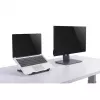 Podstawka pod laptopa i tablet Manhattan, regulowana (5 pozycji), odpowiednia dla wszystkich tabletów i laptopów do 15,6 cala, przenośna i lekka, stalowa, czarna, dożywotnia gwarancja