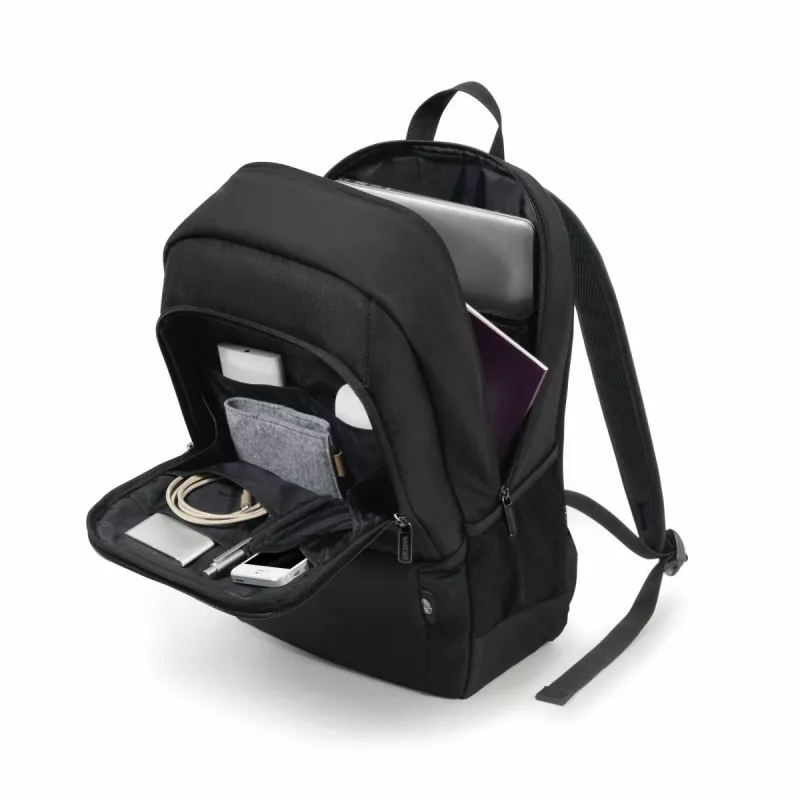 DICOTA Eco Backpack Base - Plecak na notebooka 13-14,1 inch - Czarny / 300d poliester rPET