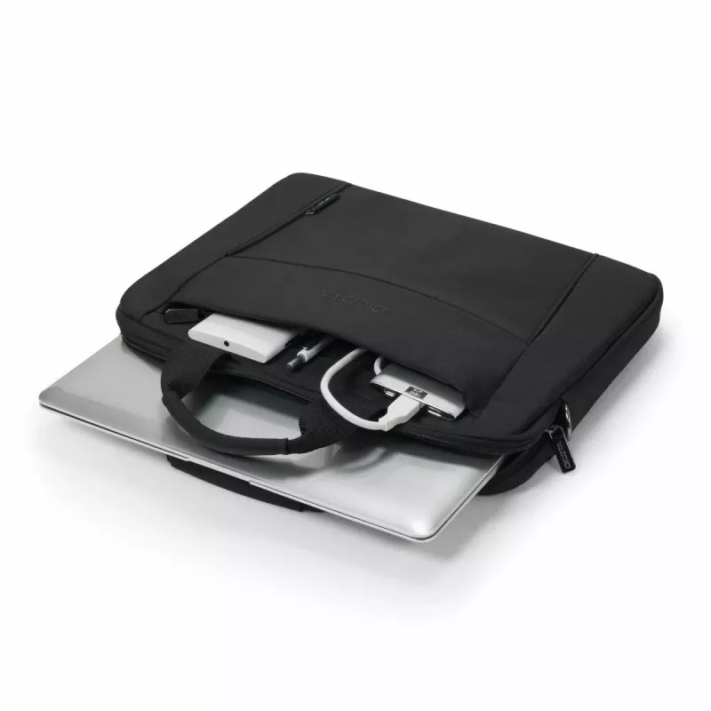 DICOTA Eco cienki Case Base - Etui na notebooka 15-15,6 cala - Czarne / Poliester RPET 300d