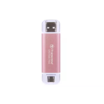 TRANSCEND Esd310p - 512 GB przenośny dysk SSD - USB typu A / USB typu C - różowy