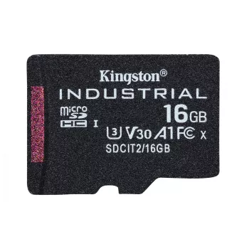Kingston Technology 16GB microSDHC Industrial C10 A1 pSLC Card pojedyncze opakowanie bez adaptera